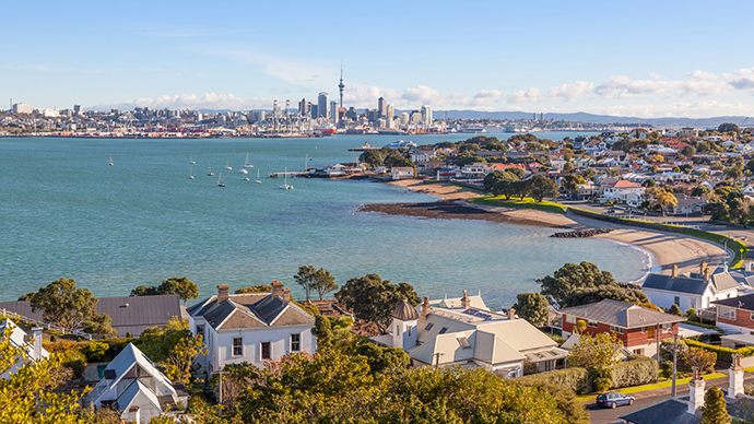 Auckland city view across the water